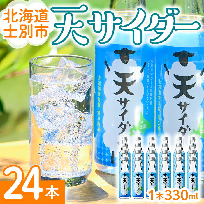 【ふるさと納税】 北海道士別市「天サイダー」(330ml×24本) サイダー 炭酸 炭酸飲料 ジュース 飲み物 ..