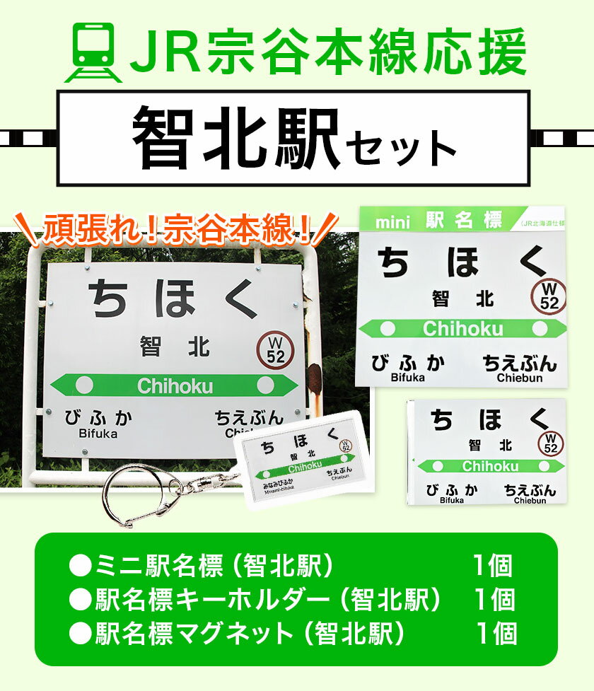 【ふるさと納税】JR宗谷本線応援・「智北駅」セット 電車 鉄道 グッズ ご当地 ※離島への配送不可《60日以内に出荷予定(土日祝除く)》 mini 駅名標 雑貨 JR北海道 鉄道ファン 電車 でんしゃ 趣味 ミニサイズ マグネット 駅名グッズ