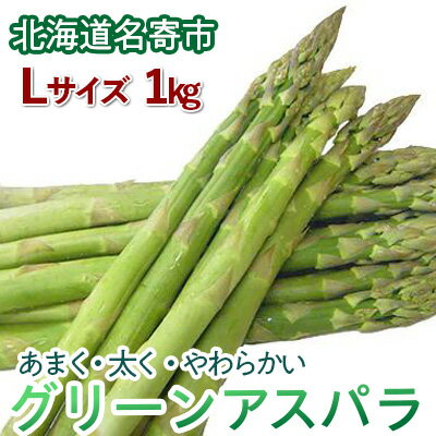 【ふるさと納税】【先行予約】令和5年産　北海道名寄市の『あまく・太く・やわらかい』グリーンアスパラLサイズ約1kg（約38本）※2023年5月下旬～6月下旬頃に順次発送予定