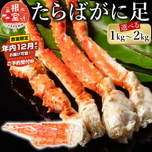 【ふるさと納税】★年内12月までお届け可能、数量限定でご予約受付中★ ボイルたらばがに足 選べる 1kg 〜 2kg 蟹 かに カニ タラバ たらば たらばがに タラバガニ タラバ蟹 北海道 根室市 海鮮 タラバガニ足 たらばがに脚 タラバガニ脚