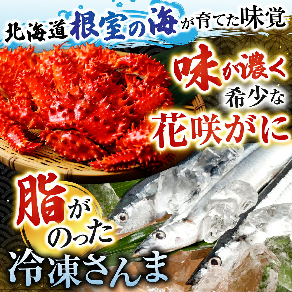 【ふるさと納税】 [北海道根室産] 花咲かに 2 尾・冷凍さんま 5 尾 サンマ 花咲がに 花咲 花咲ガニ 花咲蟹 かに カニ 蟹 お取り寄せ グルメ 海鮮 ボイル 茹で蟹 茹でがに 茹でガニ 北海道 根室市 ふるさと納税 A-76002 f012238-nemuro-10005907 北海道根室市 サンプル画像2
