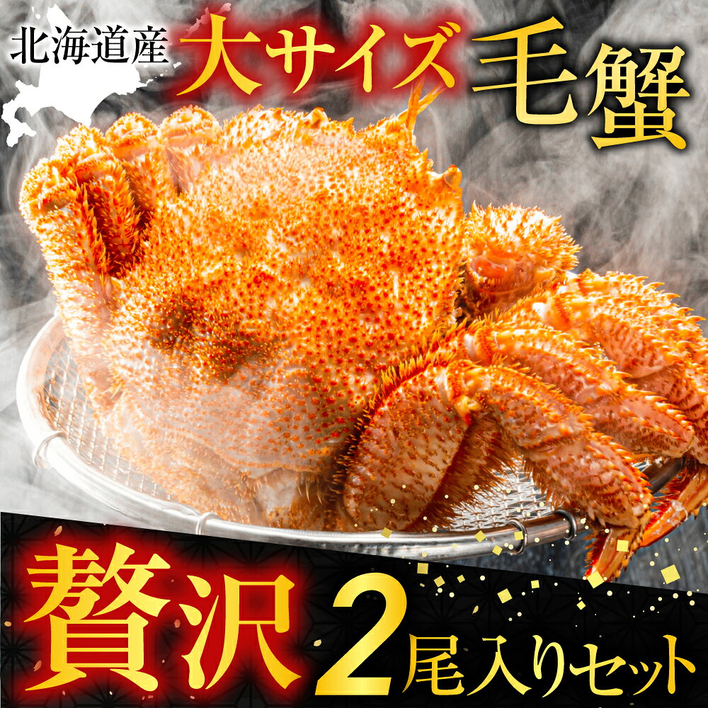 【ふるさと納税】根室海鮮市場＜直送＞ボイル毛がに700〜900g×2尾 D-28055 f012238-nemuro-10007715 北海道根室市 サンプル画像2