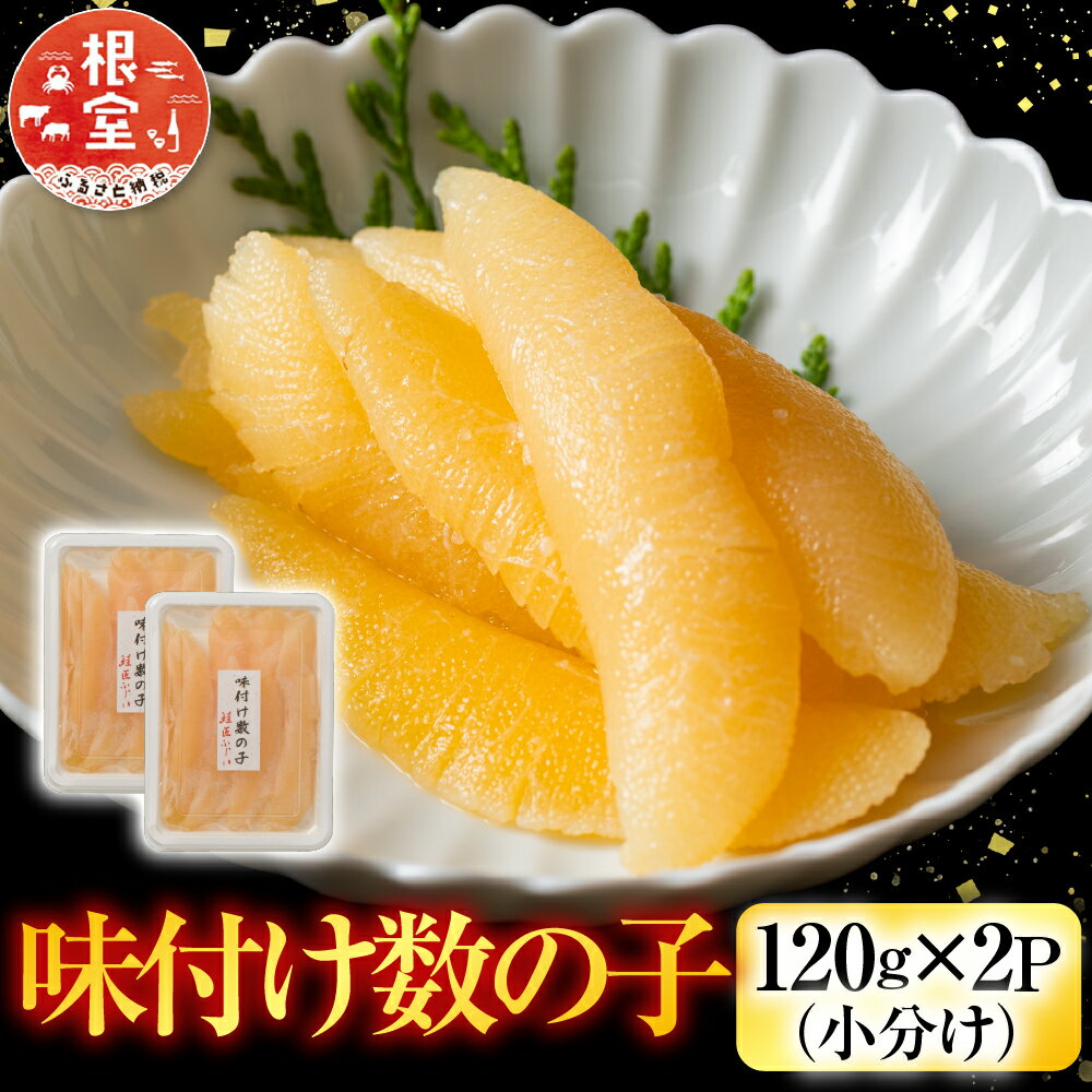 [12月21日決済確定分まで年内配送] [鮭匠ふじい] 味付け数の子 120g × 2P ( 小分け ) 出汁醤油 かずのこ かずの子 カズノコ 魚卵 お取り寄せ グルメ 海鮮 北海道 根室市 ふるさと納税