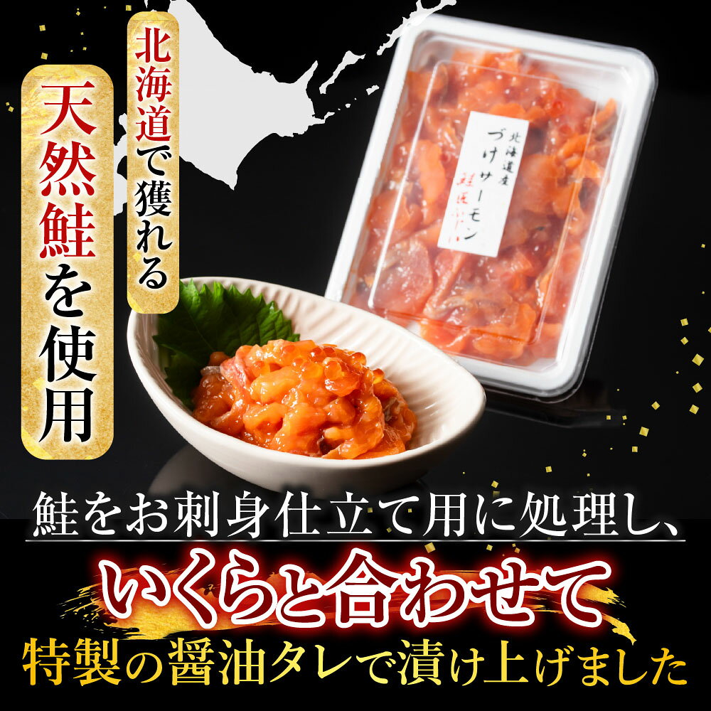 【ふるさと納税】 ＜鮭匠ふじい＞ 漬けサーモン丼の具 70g × 4P 鮭 サケ さけ しゃけ シャケ 魚 さかな サカナ 海鮮丼 醤油 醤油漬け 醤油漬 お取り寄せ グルメ 海鮮 北海道 根室市 ふるさと納税 G-42008 f012238-nemuro-10007115 北海道根室市 サンプル画像2