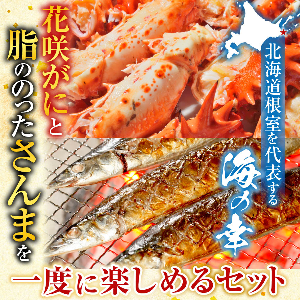【ふるさと納税】 [北海道根室産] ( 花咲かに 300g 前後 ~ 450g 前後 × 1 尾・冷凍生さんま 5 尾 × 1P ) 秋刀魚 サンマ 花咲がに 花咲 花咲ガニ 花咲蟹 かに カニ 蟹 お取り寄せ グルメ 海鮮 北海道 根室市 ふるさと納税 f012238-nemuro-10006766 北海道根室市 サンプル画像2