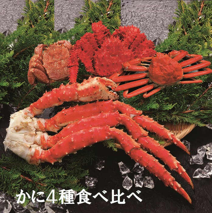 【ふるさと納税】【12月21日決済確定分まで年内配送】 かに 4 種食べ比べ ズワイ ずわい ズワイガニ ずわいがに ズワイ蟹 ずわい蟹 花咲がに 花咲 花咲ガ...