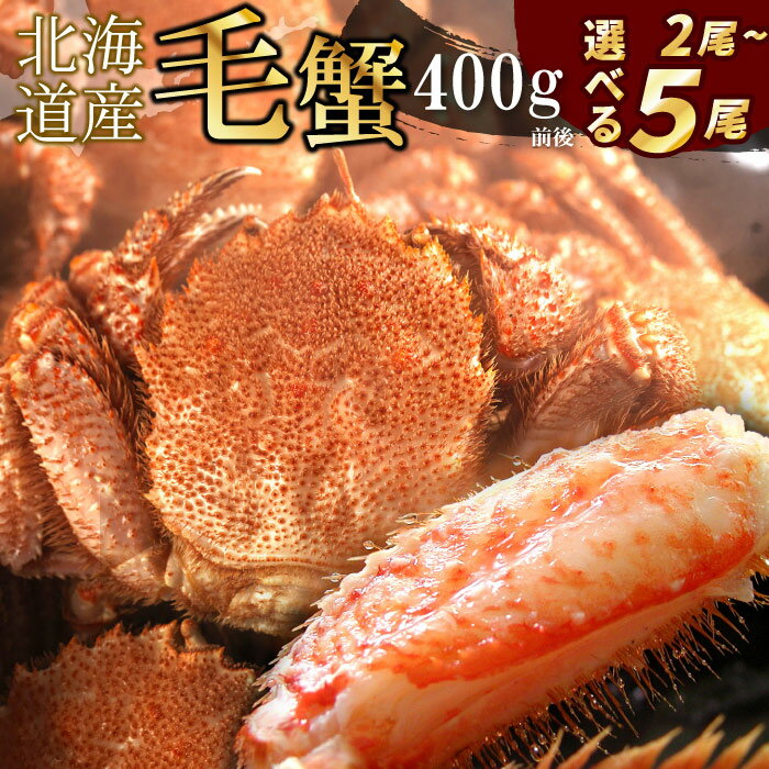 【ふるさと納税】【12月21日決済確定分まで年内配送】 ボイル毛がに 400g 前後 選べる 2 尾 〜 5 尾 毛ガニ 毛蟹 かに カニ 蟹 海鮮 お取り寄せ...