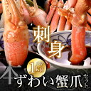 【ふるさと納税】ズワイガニのかに爪刺身セット(計1kg入) B-07023
