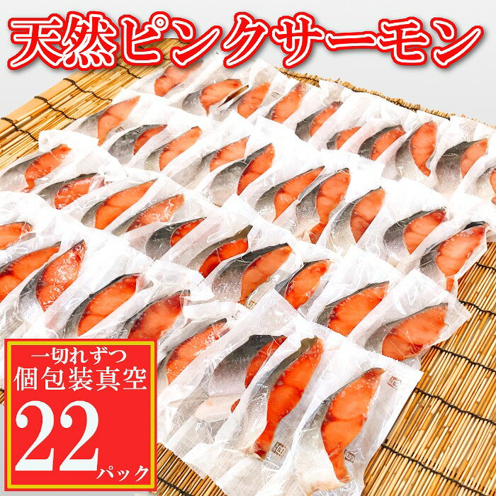 [個包装]天然ピンクサーモン切り身 選べる 24P 〜 40P ます マス 鱒 真空 北海道 根室市