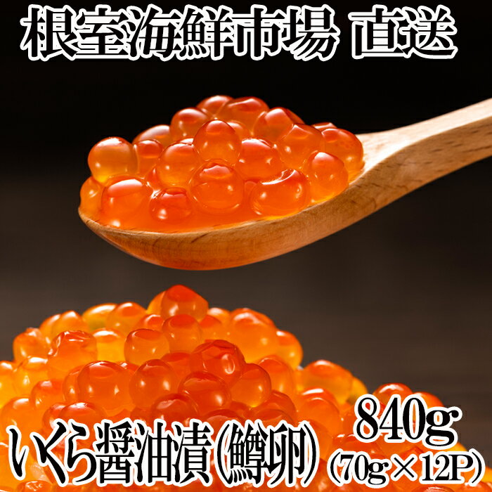 【ふるさと納税】いくら醤油漬け(鱒卵)70g×12P(計840g) B-11065