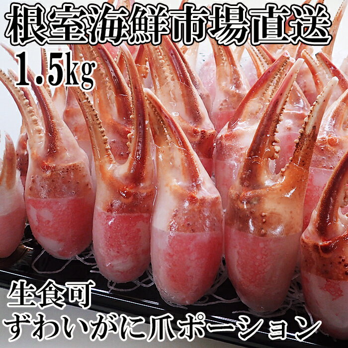 【ふるさと納税】生食用本ズワイガニ爪ポーション1.5kg B
