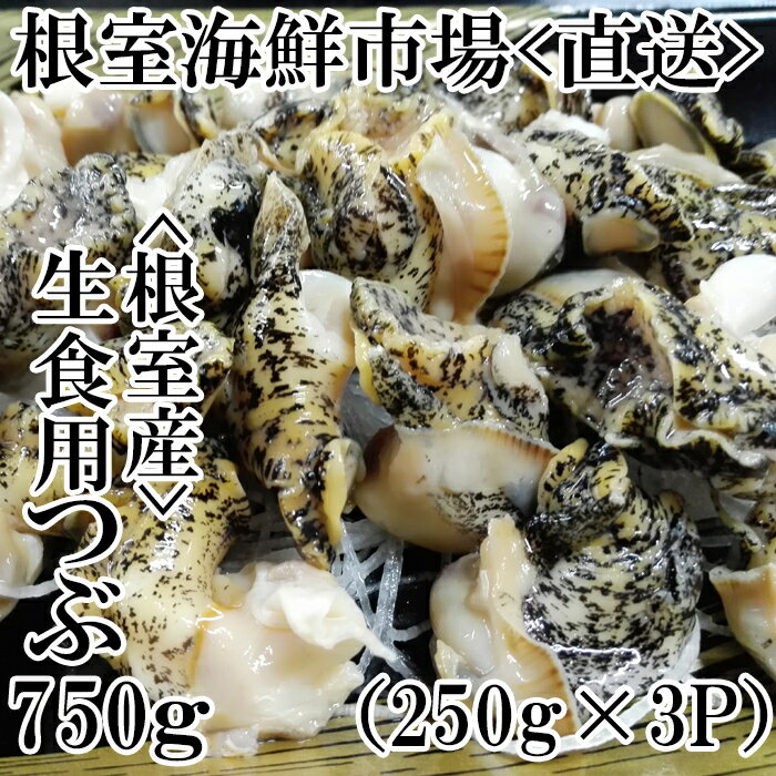 【ふるさと納税】[北海道根室産]生食用灯台つぶ250g×3P...