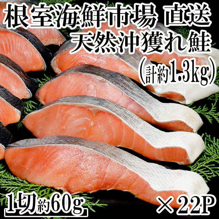 【ふるさと納税】甘汐天然沖獲れ鮭1切×22P(約1.3kg) A-14145