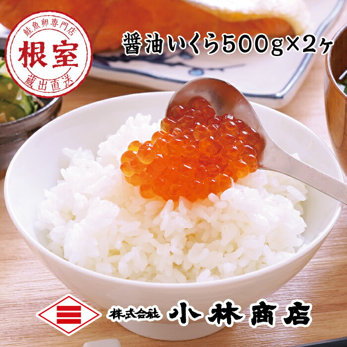 【ふるさと納税】醤油いくら1kg(500g×2P) F-16001