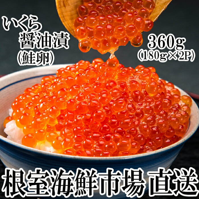 【ふるさと納税】根室海鮮市場＜直送＞いくら醤油漬け(鮭卵)180g×2P(計360g) A-28101