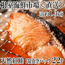 【ふるさと納税】根室海鮮市場＜直送＞甘汐天然紅鮭1切×22P