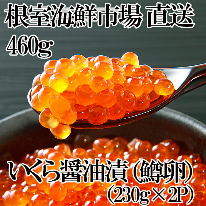 根室海鮮市場＜直送＞いくら醤油漬け(鱒卵)230g×2P(計460g) A-28194