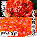 【ふるさと納税】花咲かに300g前後~450g前後×1尾・いくら醤油漬け100g×1Pセット A-36027