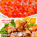 【ふるさと納税】 味付若鶏やわらか唐揚げ ( ザンギ ) 350g × 2P、いくら醤油漬け 100g × 1P からあげ とり 鶏 鶏肉 イクラ 醤油 醤油漬 魚卵 鮭卵 お取り寄せ グルメ 海鮮 北海道 根室市 ふるさと納税 A-36038