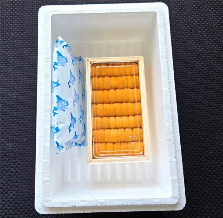 【ふるさと納税】エゾバフンウニ並べ詰め約80〜100g×2折[2026年2月下旬以降発送] C-40031
