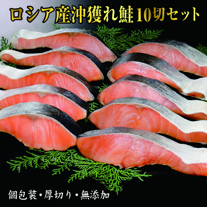 【ふるさと納税】沖獲れ鮭10切(個包装) B-41010