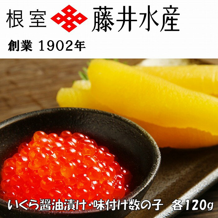 【ふるさと納税】＜鮭匠ふじい＞いくら醤油漬け120g×1P、味付け数の子120g×1P G-42009のサムネイル