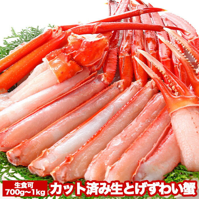 【ふるさと納税】【12月21日決済確定分まで年内配送】 カット済み生とげずわい蟹 700 ~ 1kg ズワイガニ ズワイ ずわい ズワイ蟹 ずわいがに かに カ...