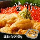 【ふるさと納税】エゾバフンウニ塩水パック100g 選べる 1P 2P うに ウニ 雲丹 エゾバフンウニ 海鮮 北海道 根室市