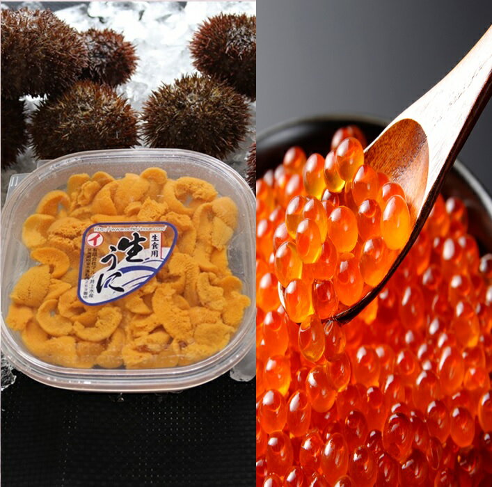 エゾバフンウニ塩水100g×2P、いくら醤油漬け150g×2P[11月下旬以降発送]
