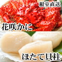 【ふるさと納税】花咲かに300g前後〜450g前後×1尾、ほたて貝柱200g A-76037