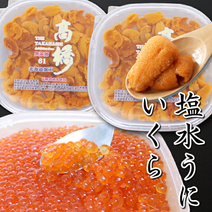 【ふるさと納税】塩水うに100g×2P、いくら醤油漬け500g D-90002