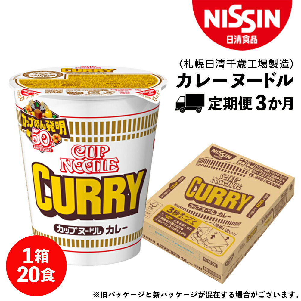 [定期便3か月]日清 カレーヌ−ドル★1箱(20食入)ラーメン麺 即席麺 麺類 ラーメン カップ麺 インスタント 麺類 カップラーメン ギフト ふるさと納税 麺類 ラーメン お楽しみ