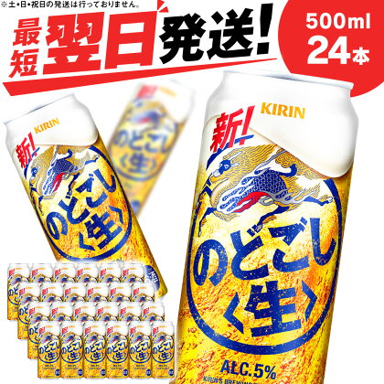 キリンのどごし＜生＞ ＜北海道千歳工場産＞500ml（24本）北海道 ふるさと納税 ビール お酒 ケース ギフト 酒【北海道千歳市】ビール ギフト のどごし生 麒麟 KIRIN