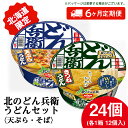 【ふるさと納税】 【定期便6カ月】日清 北のどん兵衛 うどんセット<天ぷら・きつね>各1箱・合計2箱 天ぷら てんぷら うどん きつね カップ麺 即席めん 即席...