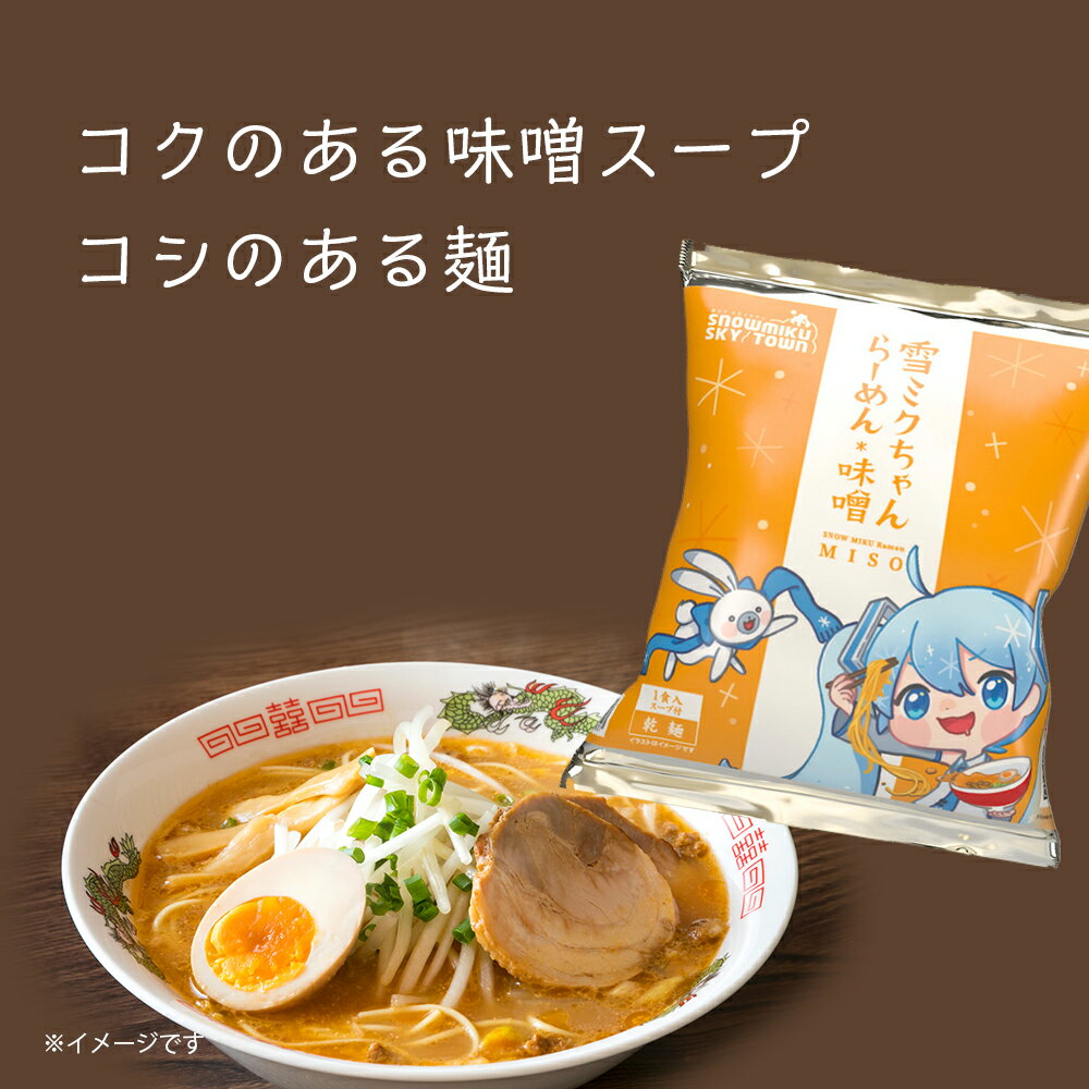 【ふるさと納税】【新千歳空港限定：雪ミク】雪ミクちゃん＊ラーメン(味噌味)20食セット初音ミク 雪ミク ボーカロイド インスタント麺 即席めん らーめん インスタントラーメン 北海道ふるさと納税 千歳市 ふるさと納税【北海道千歳市】