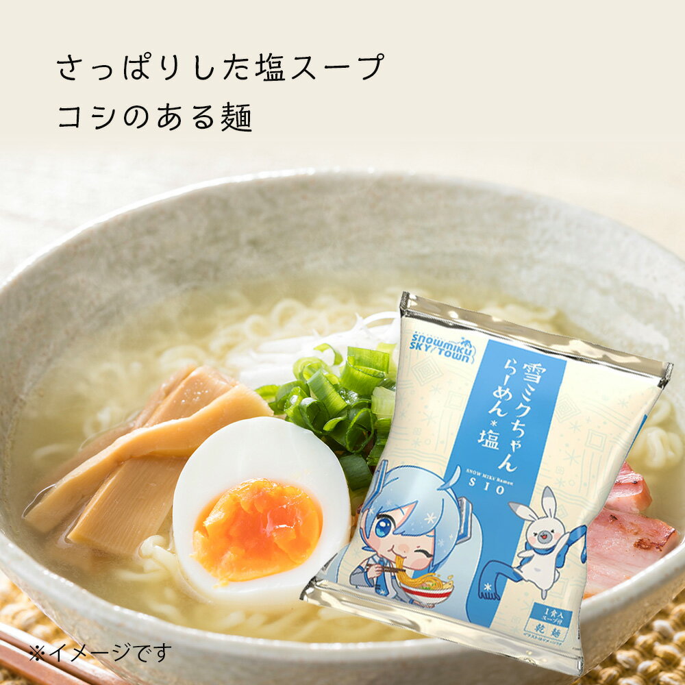 【ふるさと納税】【新千歳空港限定：雪ミク】雪ミクちゃん＊ラーメン(塩味)20食セット初音ミク 雪ミク ボーカロイド インスタント麺 即席めん らーめん インスタントラーメン 北海道ふるさと納税 千歳市 ふるさと納税【北海道千歳市】