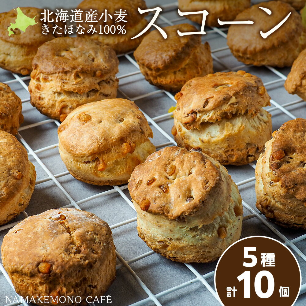 【ふるさと納税】スコーン 5種 10個 セット 北海道産 各2個 ミルク チョコ メープル ギフト北海道ふるさと納税 北海道産 小麦 北海道 牛乳 スコーン パ...