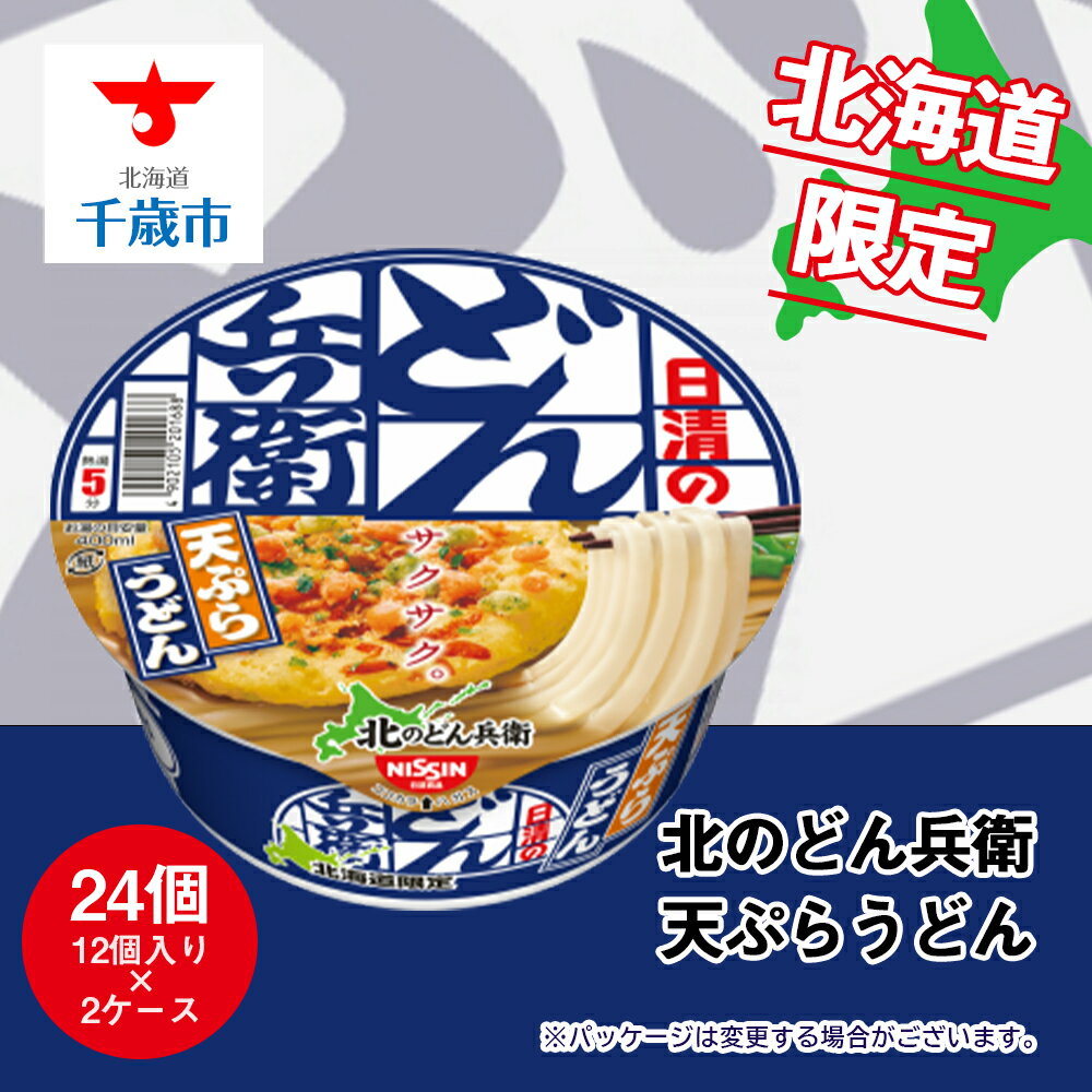 【ふるさと納税】 日清 北のどん兵衛 天ぷらうどん 北海道仕様24個 うどん インスタントラーメン麺 即席麺 麺類 ラーメン カップ麺 インスタント 麺類 カップラーメン 【北海道千歳市】ギフト ふるさと納税