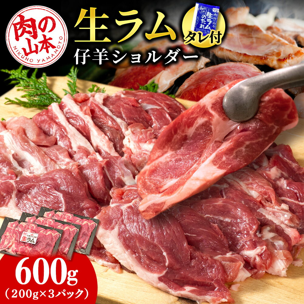 【ふるさと納税】生ラム （冷凍）タレ付 600g 選べる発送月 ＜肉の山本＞ ラム肉 羊肉 ジンギスカン タレ 