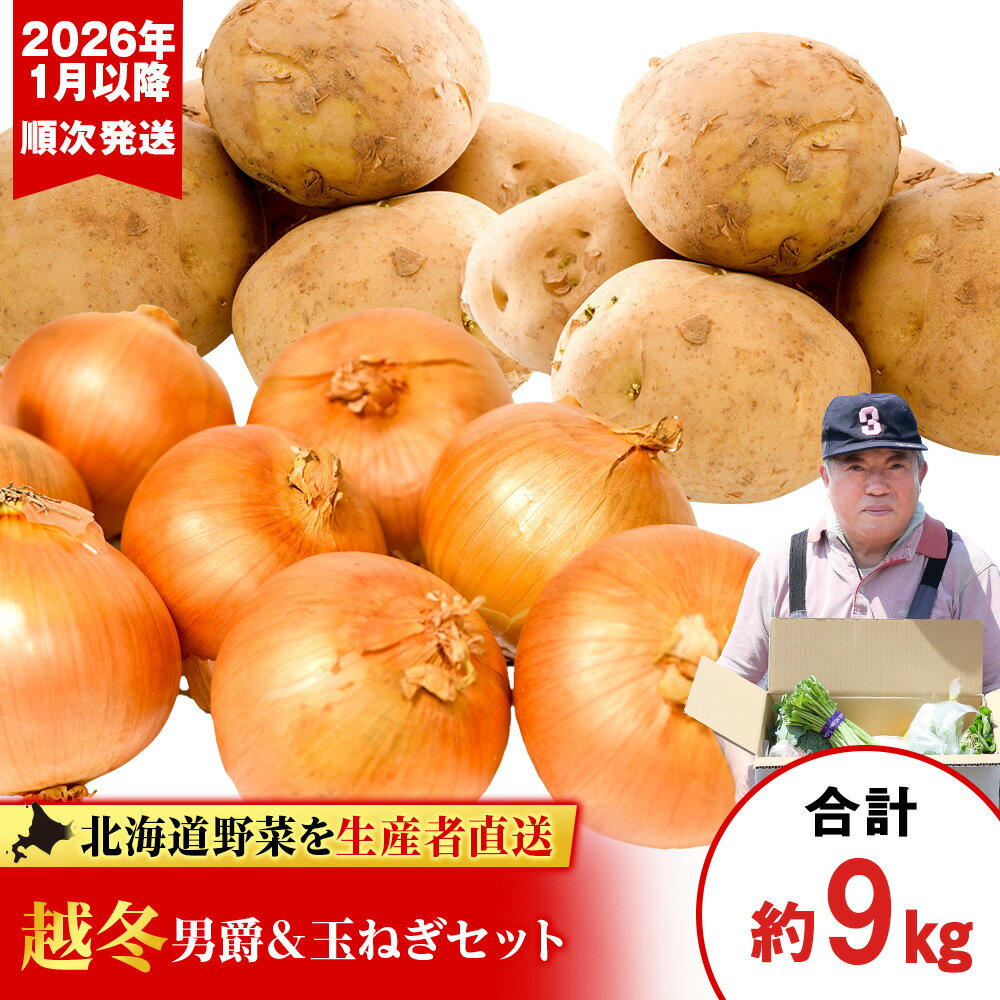 [2026年発送]産地直送「越冬じゃがいも」男爵5kg&「越冬たまねぎ」4kgセット[ 土居ファーム ] やさい いも 芋 男爵イモ 玉葱 じゃがいも 越冬 野菜 千歳 北海道[北海道千歳市]ギフト ふるさと納税