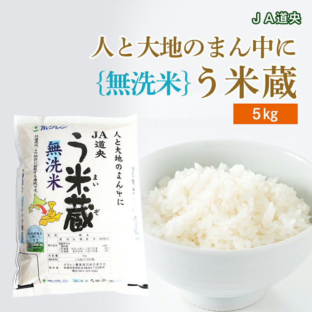 【ふるさと納税】【無洗米】北海道産 う米蔵5kg【JA道央】無洗米 米 ブレンド米 ななつぼし あやひめ ブレンド う米蔵 北海道米 北海道産 北海道千歳市ギフト ふるさと納税