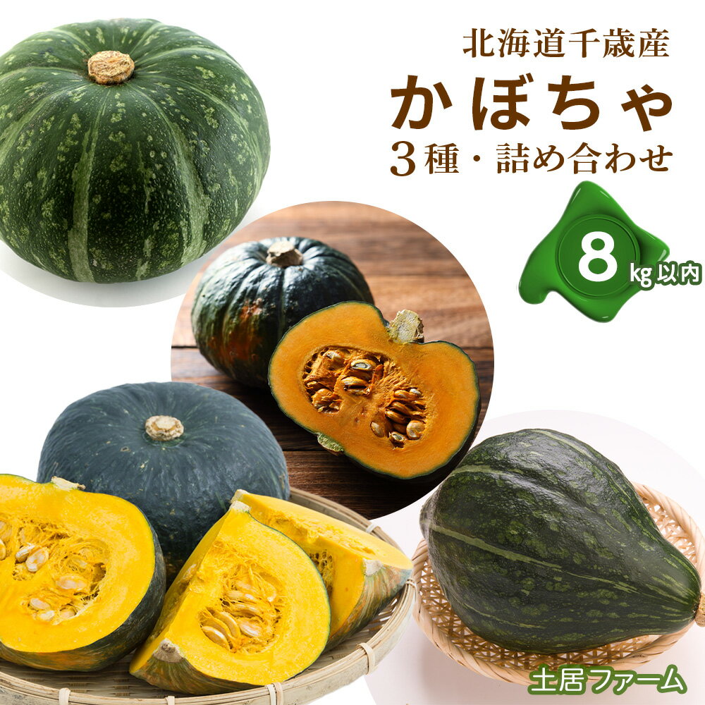 【ふるさと納税】2023年秋発送 かぼちゃ3種 詰め合わせ 計8kg《土居ファーム》 野菜 かぼちゃ 九重栗 夢味 ロロン 坊ちゃん・栗坊 南瓜 カボチャ 北海道ふるさと納税 千歳市 ふるさと納税【北海道千歳市】ギフト ふるさと納税