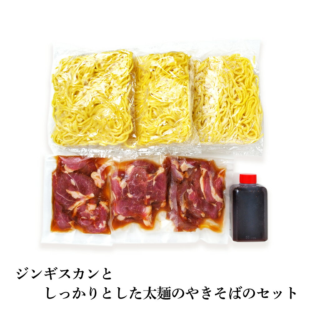 【ふるさと納税】 ジンギスカンやきそば9食セット！＜肉の山本＞ 焼きそば 麺類 ジンギスカン 羊肉【北海道千歳市】ギフト ふるさと納税