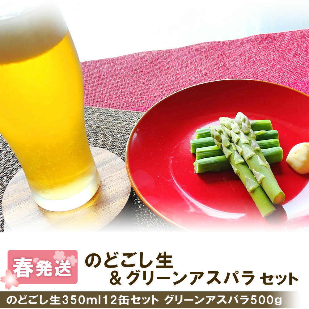 2024年春発送 キリンのどごし生 350ml12缶&グリーンアスパラ500g 北海道千歳産 野菜 ビール アスパラガス アスパラ 2024年5月中旬〜6月中旬にかけて順次発送 北海道ふるさと納税 千歳市 ふるさと納税[北海道千歳市]ギフト 麒麟 KIRIN