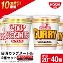 【ふるさと納税】 日清ヌードル2種セット カップヌードル・カレーヌードル 選べる各10食・各20食入 合計20食・40食 麺類 ラーメン麺 即席麺 麺類 ラーメン カップ麺 インスタント 麺類 カップラーメン 【北海道千歳市】ギフト ふるさと納税