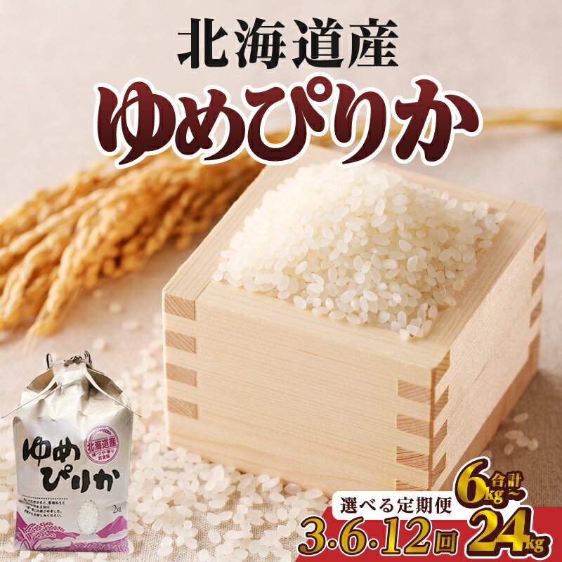 【ふるさと納税】【令和7年産新米】ゆめぴりか2kg【定期便】｜特A 新米 白米 ブランド米 米 こめ コメ お米 ご飯 ごはん 単一米 滝川市 北海道 北海道産 道産 北海道米 生活応援 送料無料 おすすめ 人気 お弁当 贈答 3回 6回 12回