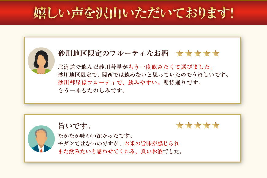 【ふるさと納税】 砂川彗星特別純米 & 山廃純米 各720ml 計2本 [入山小山商店 北海道 砂川市 12260438] 酒 日本酒 地酒 純米酒 飲み比べ レビューキャンペーン