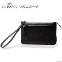 【ふるさと納税】 TT-06 SOMES TT-06 スリムポーチ（ブラック） 革 革製品 革鞄 革バッグ 鞄 バッグ ポーチ 12260215