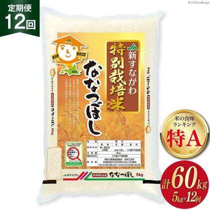 12回 定期便 JA新すながわ産 特栽米ななつぼし 5kg×12回 総計60kg [ホクレン商事 北海道 砂川市 12260383]