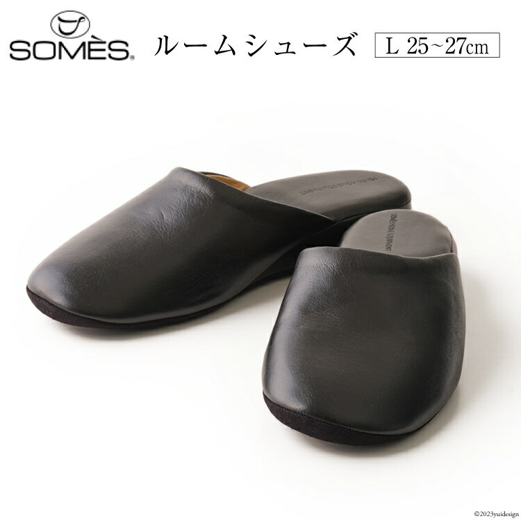 【ふるさと納税】SOMES　DU-40　ルームシューズ　L　（ブラック） [12260520]